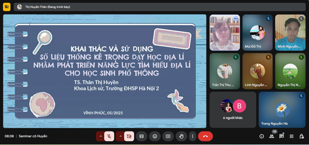Seminar chuyên môn “Khai thác và sử dụng số liệu thống kê trong dạy học Địa lí nhằm phát triển năng lực tìm hiểu Địa lí cho học sinh phổ thông”