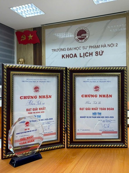 Khoa Lịch sử đạt giải Nhất Toàn đoàn & giải Nhất Hùng biện hội thi Nghiệp vụ sư phạm cấp trường – năm học 2025 – 2026